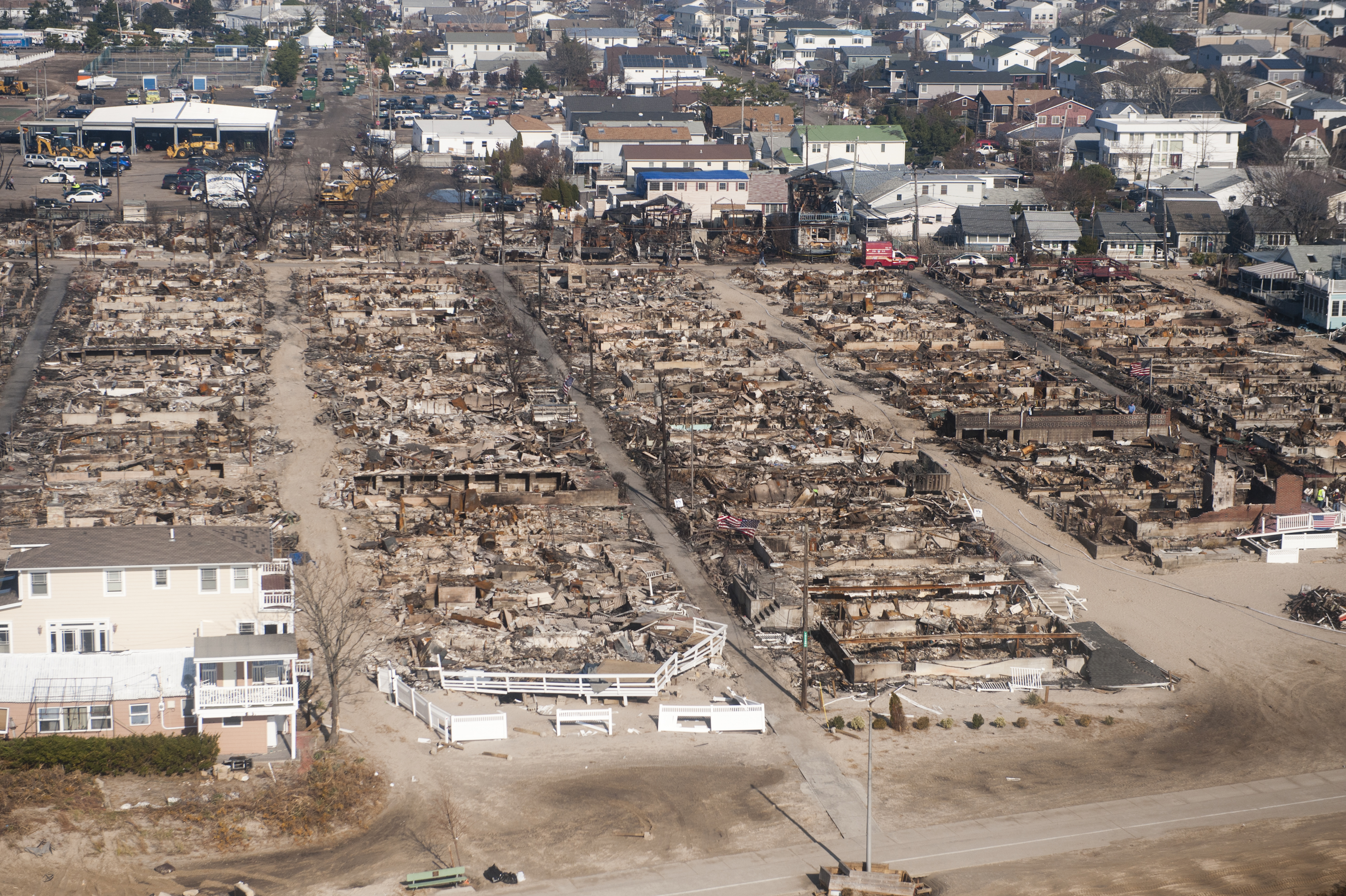 Breezy Point, Nueva Jersey, tras la supertormenta Sandy.