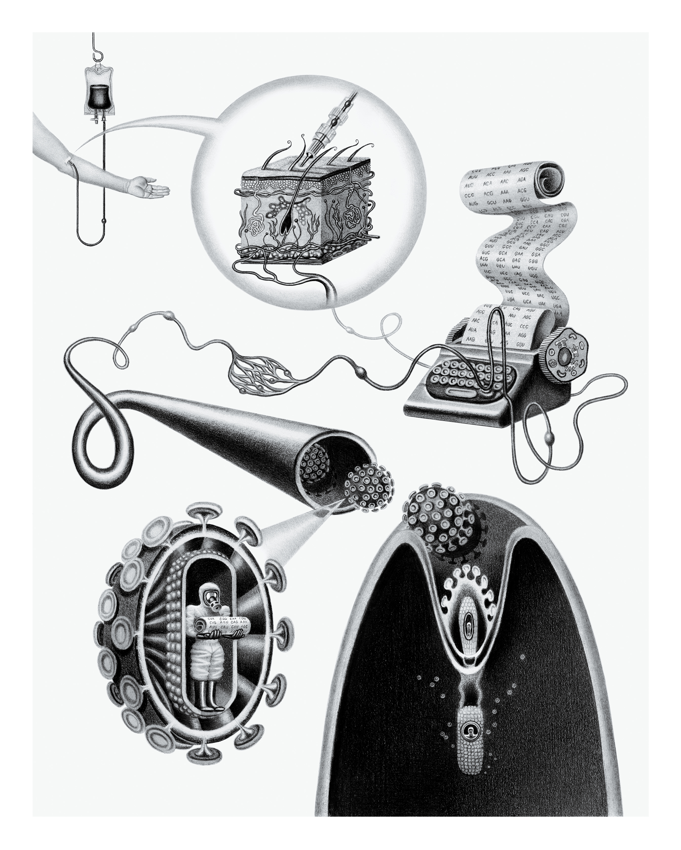 <b> <a href="https://www.technologyreview.com/s/603498/10-breakthrough-technologies-2017-gene-therapy-20/"> Gene Therapy 2.0 </a> </ b> < br> Ilustración de Armando Veve