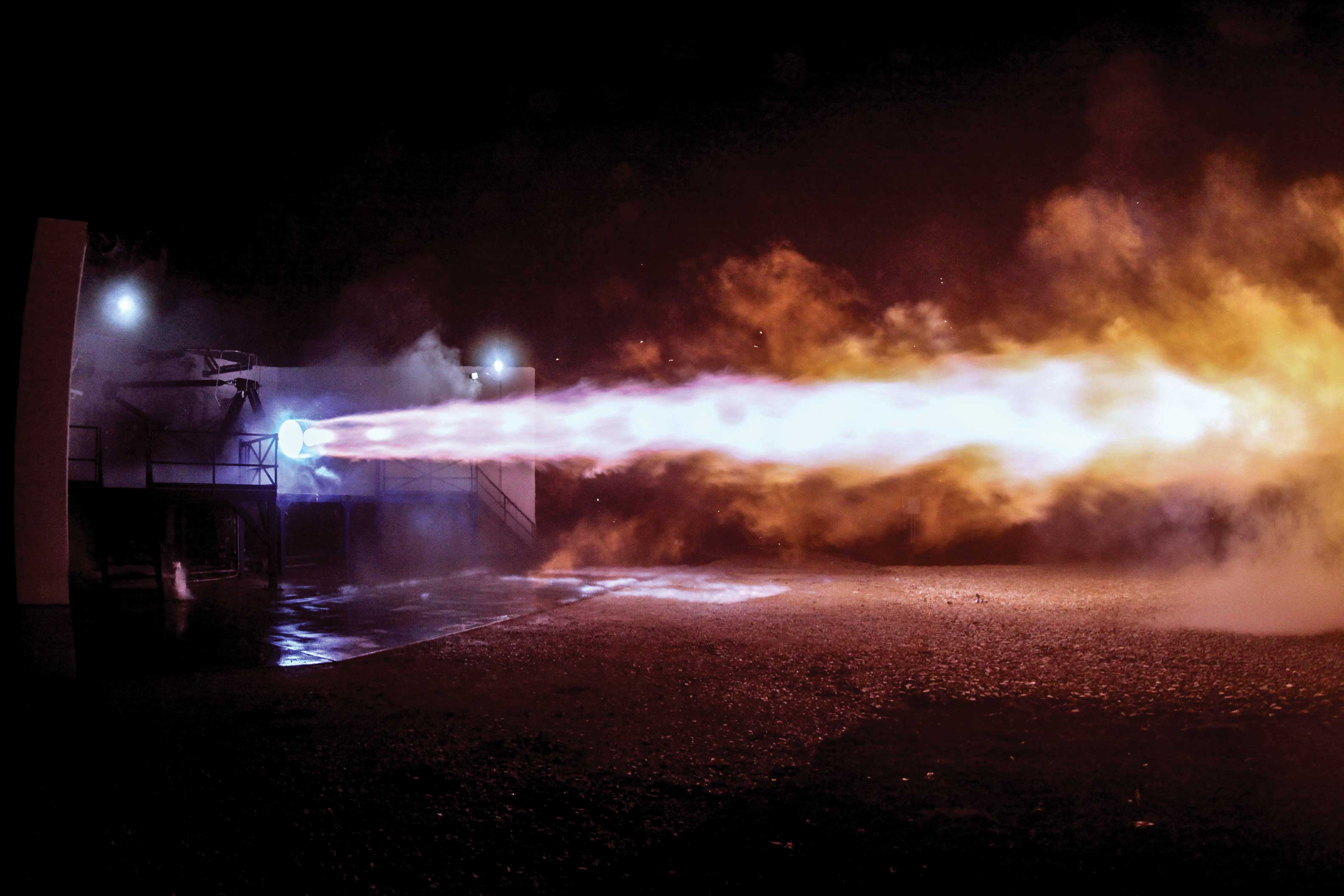 La primera prueba de disparo de SpaceX.