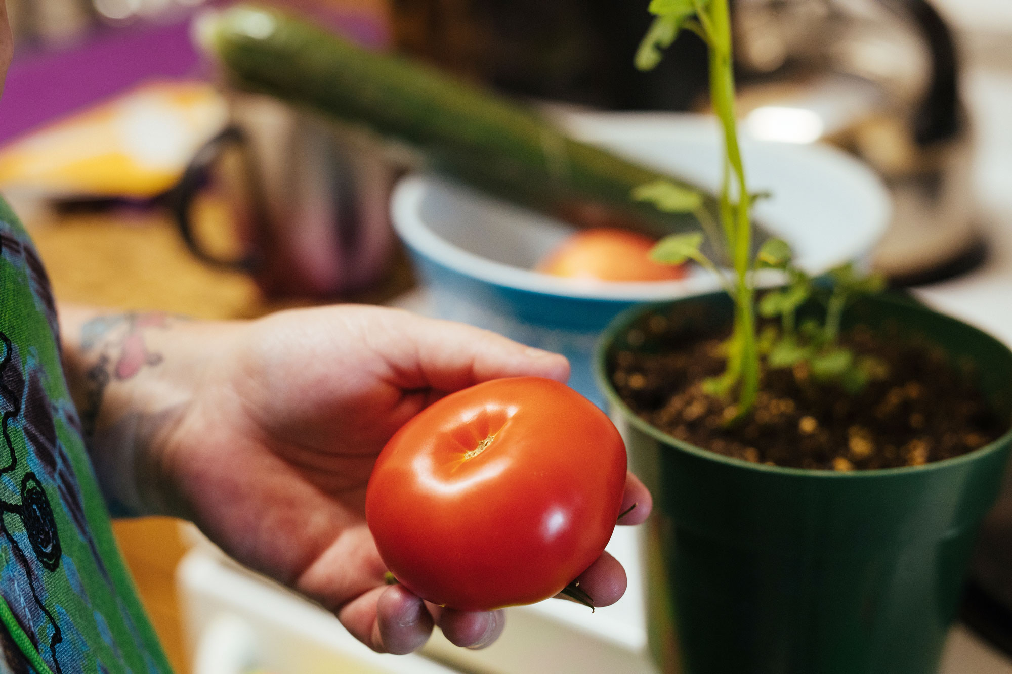 Un ingreso básico le permitió a Bowman agregar vegetales frescos a su dieta.