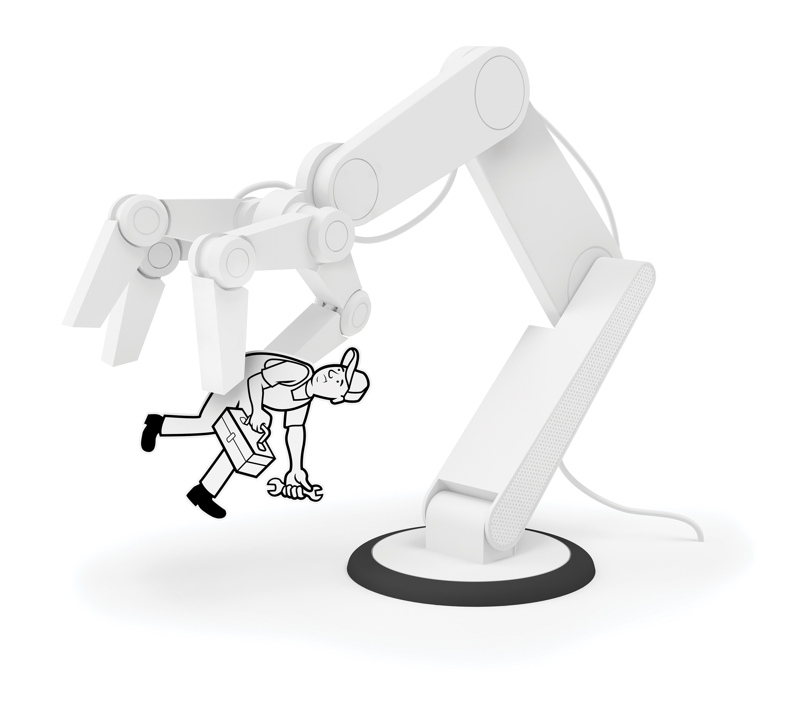 <b> <a href="https://www.technologyreview.com/s/603465/the-relentless-pace-of-automation/"> "El implacable ritmo de la automatización" </a> </ b> < br> Ilustración de Delcan & Company