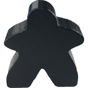 Meeple, Large, Wood, Black Thumbnail