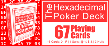 The Hexadecimal Poker Deck (Red 0x) logo