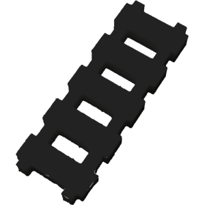 Acrylic Train Track, Black Thumbnail