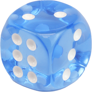 D6, 12mm, Transparent Blue Thumbnail