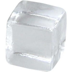 Transparent plastic cubes 10 mm