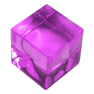 Ice Cube, 8mm, Transparent, Purple Thumbnail