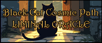 Black Cat Cosmic Path Liminal Oracle - Poker Size logo