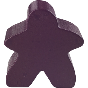 Meeple, Large, Wood, Purple Thumbnail
