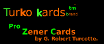 Three sets of Pro Zener Cards tm Turko Kards Brand tm logo