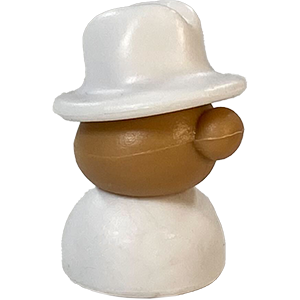 Fedora Person, White, Medium Thumbnail