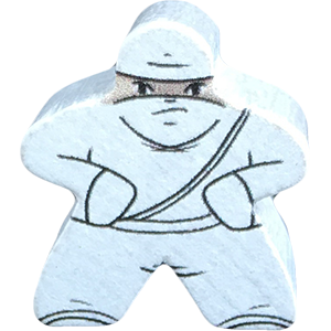 Ninja, White - Character Meeple Thumbnail