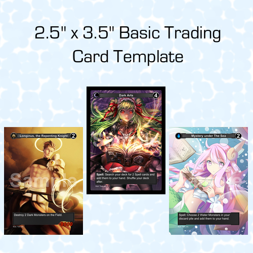 2 5 X 3 5 Basic Trading Card Template Psd