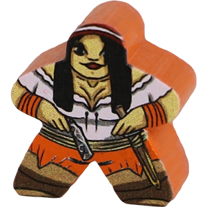Pirate, Orange - Character Meeple Thumbnail