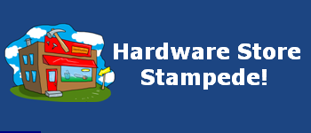 Hardware Store Stampede!  The Board Game. logo