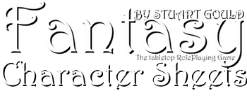 Fantasy: The Tabletop RolePlaying Game - Character Sheets logo