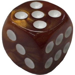 D6, 16mm, Rounded, Brown Pearl Thumbnail