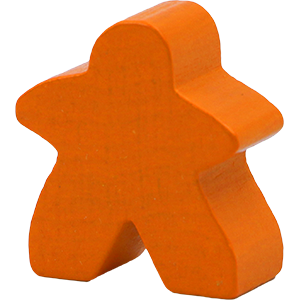Meeple, Large, Wood, Orange Thumbnail