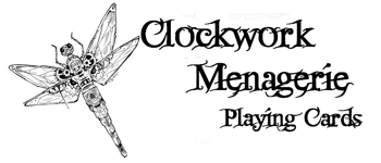 Clockwork Menagerie Playing Cards logo
