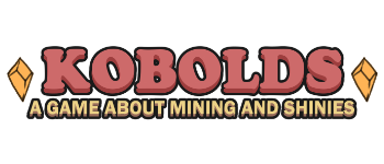 Kobolds: A game about mining and shineies logo