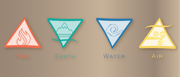 The Four Elements of Nature Playing cards logo