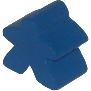 Meeple, Wood, Blue Thumbnail