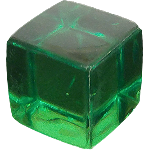 Ice Cube, 12mm, Transparent, Green Thumbnail