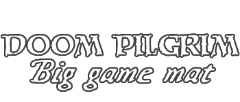 DOOM PILGRIM Big game mat logo