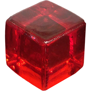 Plastic Cube Red 8mm