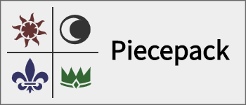 Piecepack - dark, French suits logo