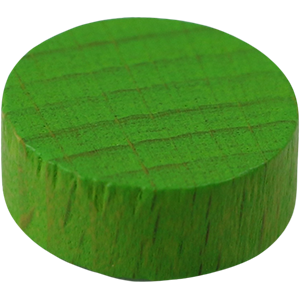 Disc, 15mm x 6mm, Lime Green Thumbnail