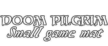 DOOM PILGRIM Small game mat logo