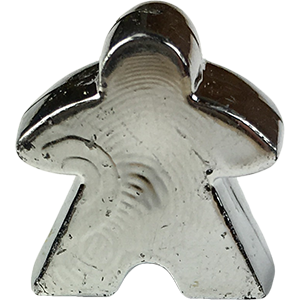 Meeple, Acrylic, Opaque, Silver Thumbnail