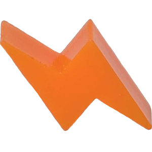 Lightning Bolt, Large, Orange Thumbnail