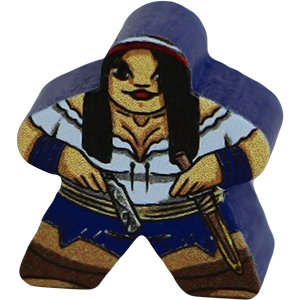 Pirate, Blue - Character Meeple Thumbnail