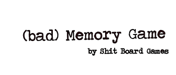 (bad) Memory game logo