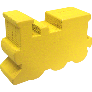 Train Engine, Wood, Yellow Thumbnail