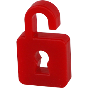 Padlock, Unlocked, Red Thumbnail