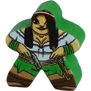 Pirate, Green - Character Meeple Thumbnail