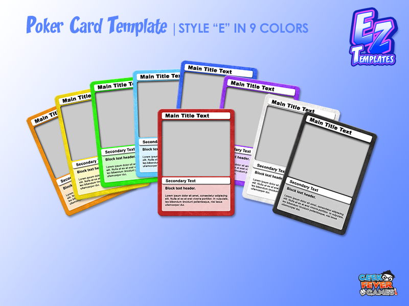 2.5 X 3.5 Card Template Flyer Template