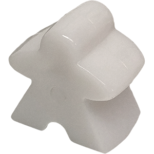 Meeple, Acrylic, Opaque, White Thumbnail
