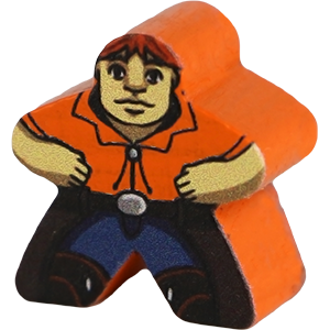 Cowboy, Orange - Character Meeple Thumbnail