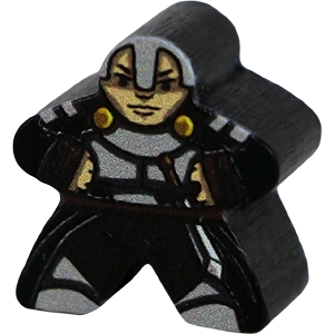 Swordsman, Black - Character Meeple Thumbnail