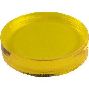 Disc, 18mm x 3mm, Transparent Yellow Thumbnail