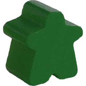 Meeple, Mini, Wood, Green Thumbnail