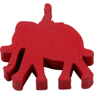 Elephant with Rider, Red Thumbnail