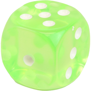 D6, 12mm, Transparent Green Thumbnail