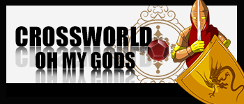 Crossworld: Oh My Gods logo