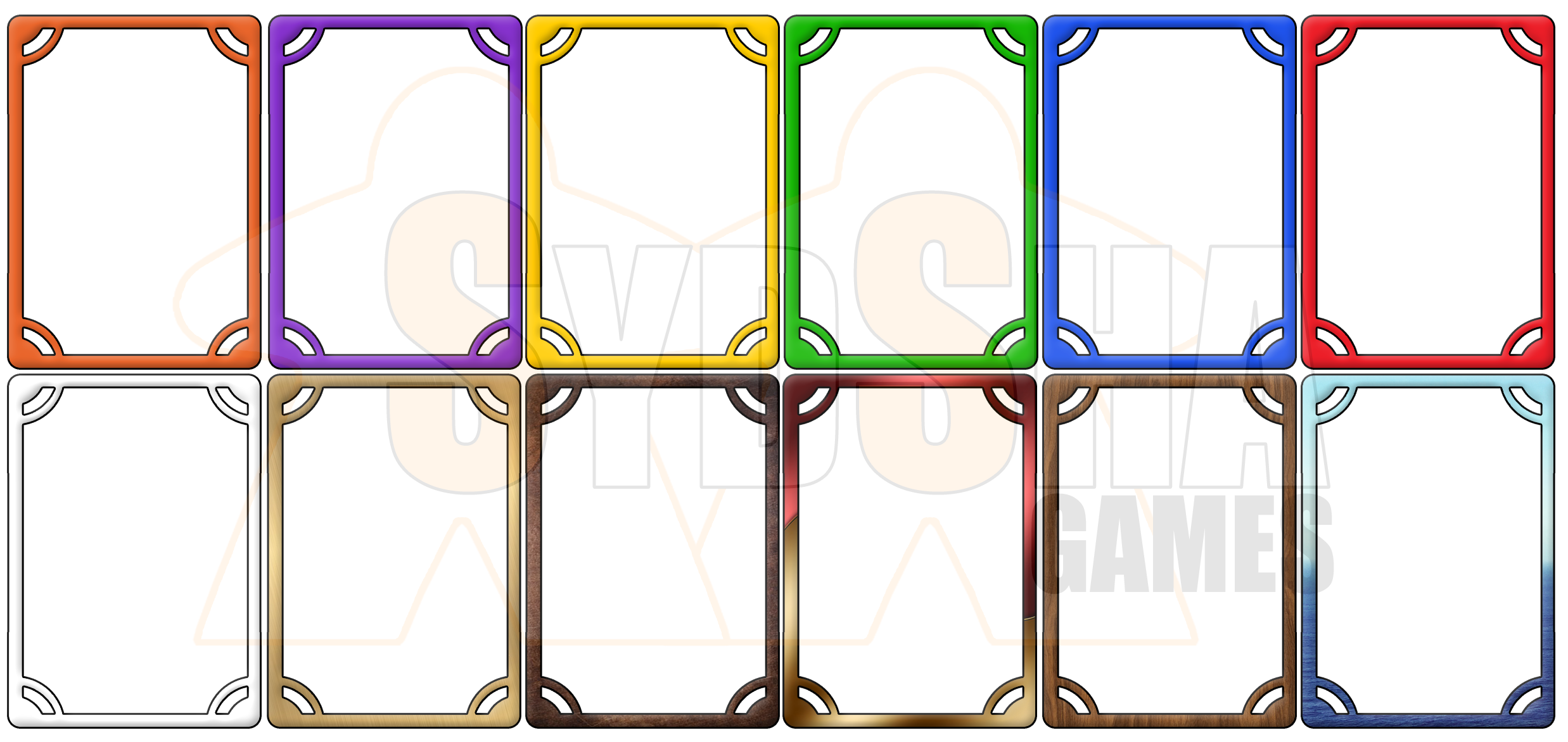 Download Poker Card Border Templates Set 1