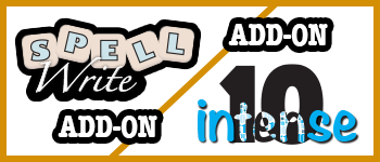 Spell Write & inTENse add-on logo
